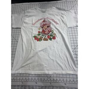 Strawberry Shortcake T-shirt Adult L White Cotton Blend Character Graphic Tee